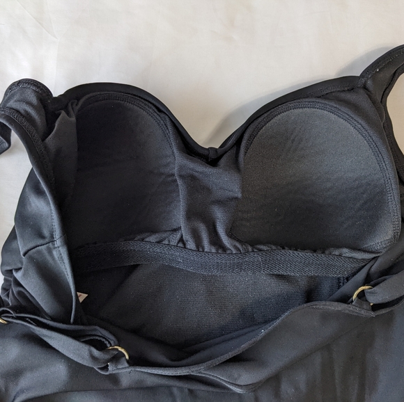 Merona Black One Piece Bathing Suit Medium - Picture 6 of 8